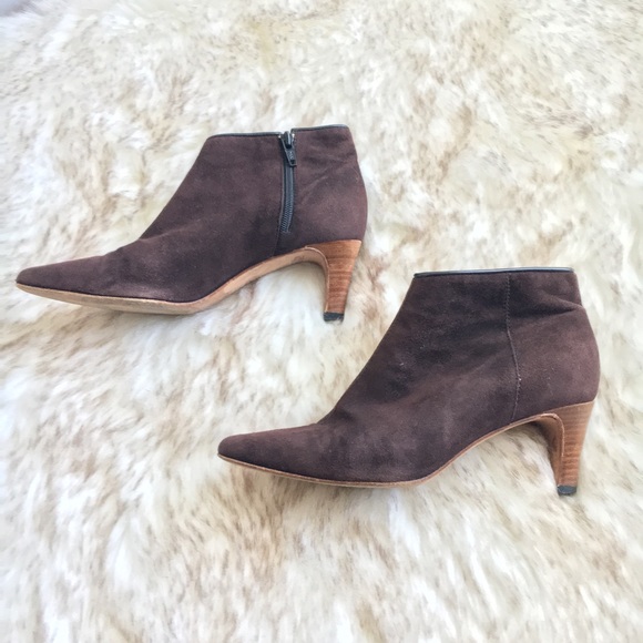 Vintage Made in Italy Michael Kors brown suede ankle boots - AS IS - size 5 - Picture 2 of 7